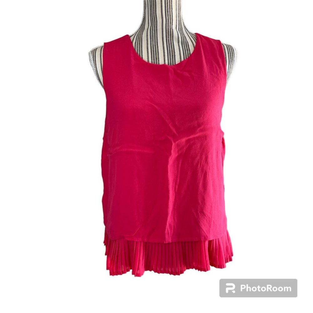 Forever 21 Pleated Lined Sleeveless Top Blouse Coral Color Size 0X